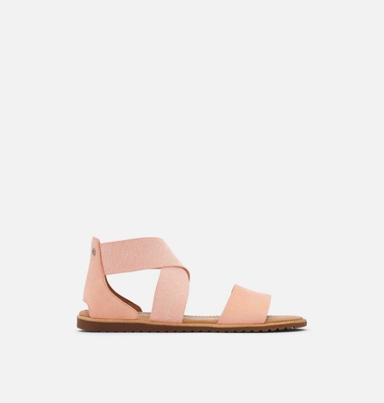 Womens Sandals Pink - Sorel Ella™ Flat - 405971-WXD